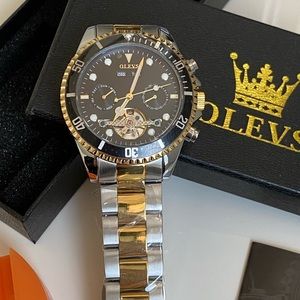 OLEVS 6605 Waterproof Luminous Male Mechanical Automatic Fashion Watc
